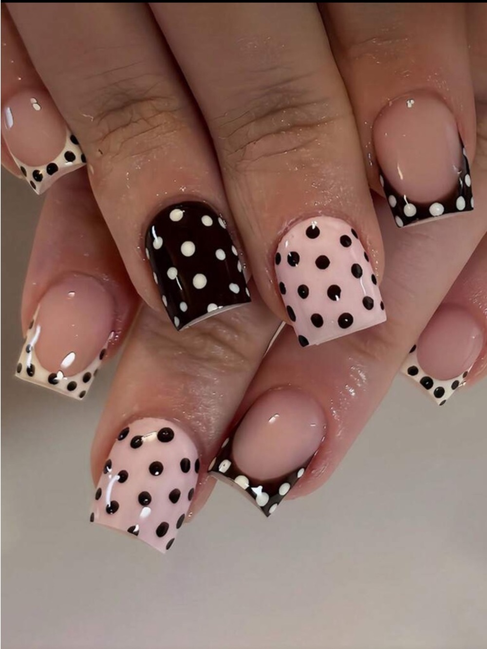 Square Polka Dot Nails NWT